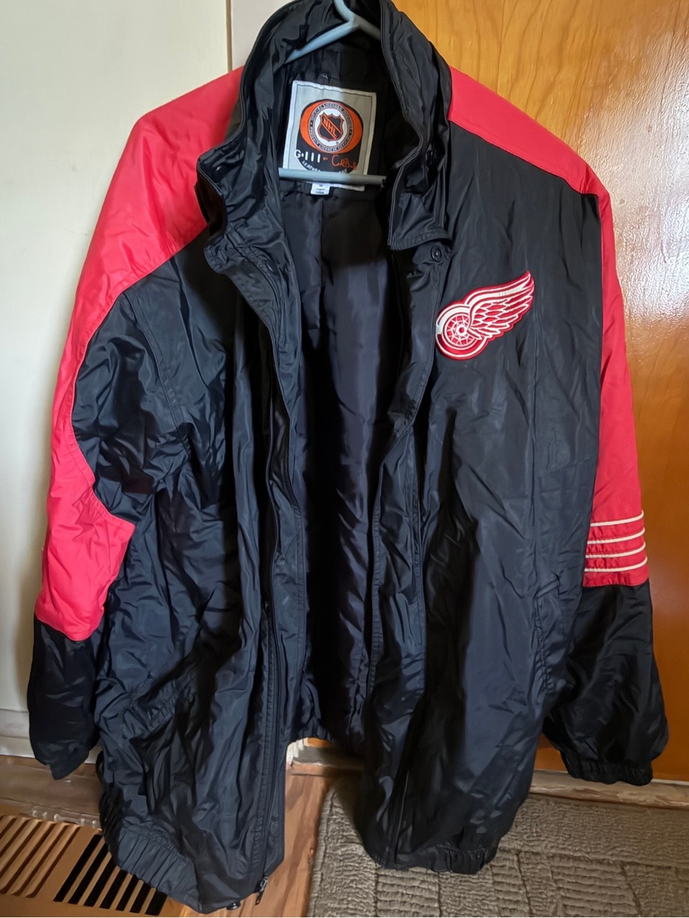 G- III Detroit Red Wings Black and Red Windbreaker Jacket